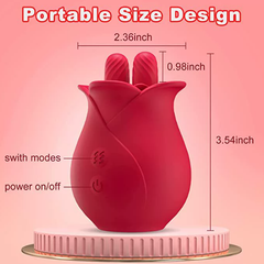 Female clitoral nipple double tongue vibrator