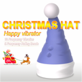 Christmas Hat “Happy vibrator” feature poster — 10 frequency vibration + 5 frequency rolling beads (blue)