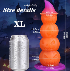 SM Halloween pumpkin-shaped luminous dildo