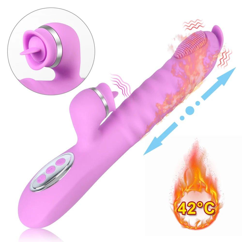 25cm big dildo brush vibrator shown in full front view