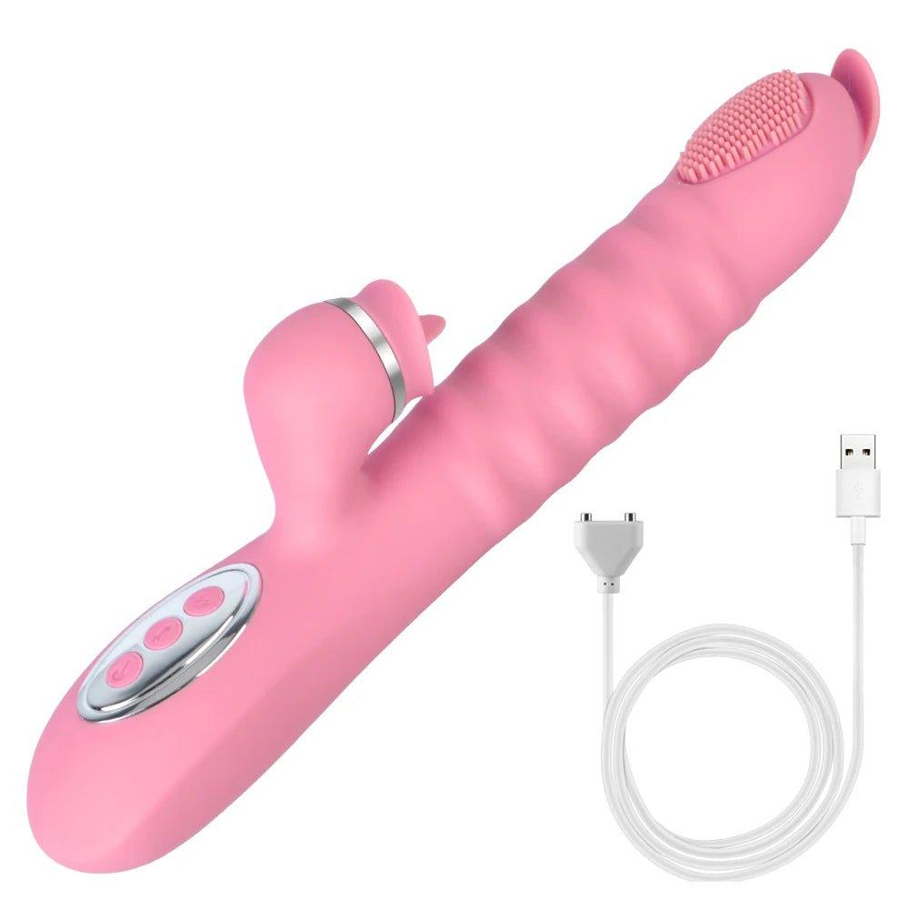 25cm Big Dildo Brush Vibrator - Seductiva