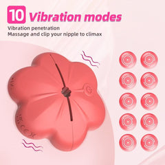 Nipple Toys Nipple Vibrator, Nipple Clamps Sex Pleasure Women with 10 Vibration Modes, Silicone Lightweight Invisible Nipple Toy