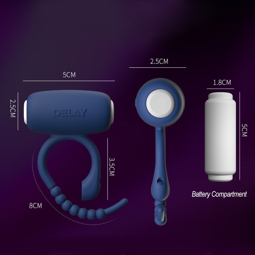 Adjustable Multi-Partner Silicone Vibration Ring for Male Masturbator Accessory