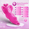 Side angle of butterfly vibrator highlighting soft silicone contours