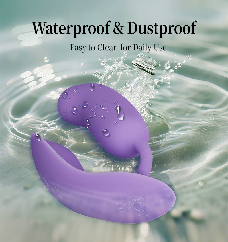 Remote-controlled insertable vibrator for clitoral, G-spot, and C-spot dual-ended massager