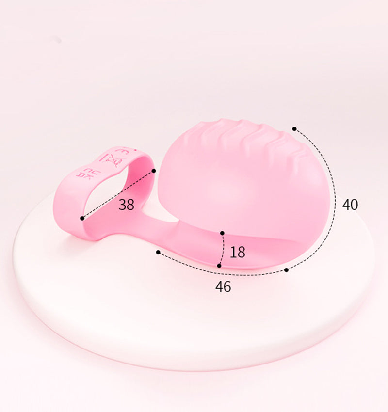 Pink Purple 2-Finger Teasing Vibrating Finger Cot, 10 Vibration Modes