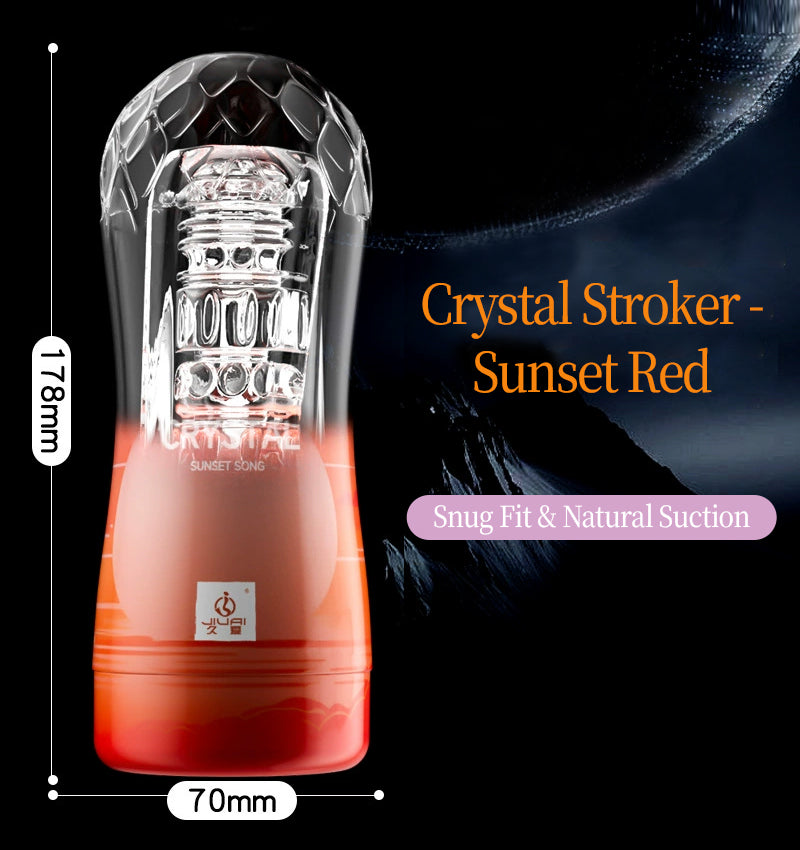 Men's masturbator - Stamina Training, Spiral Suction, Clear See-Through Design