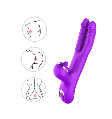 Dual-Motor Thrusting & Tapping Vibrator • Multi-Function Pleasure Device