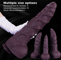 Fantasy seahorse dildo showing detailed ridges and curved texture