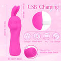New Mini Series cute bunny-shaped G-spot vibrator for women (pink) — compact silicone mini vibrator with bunny ears handle