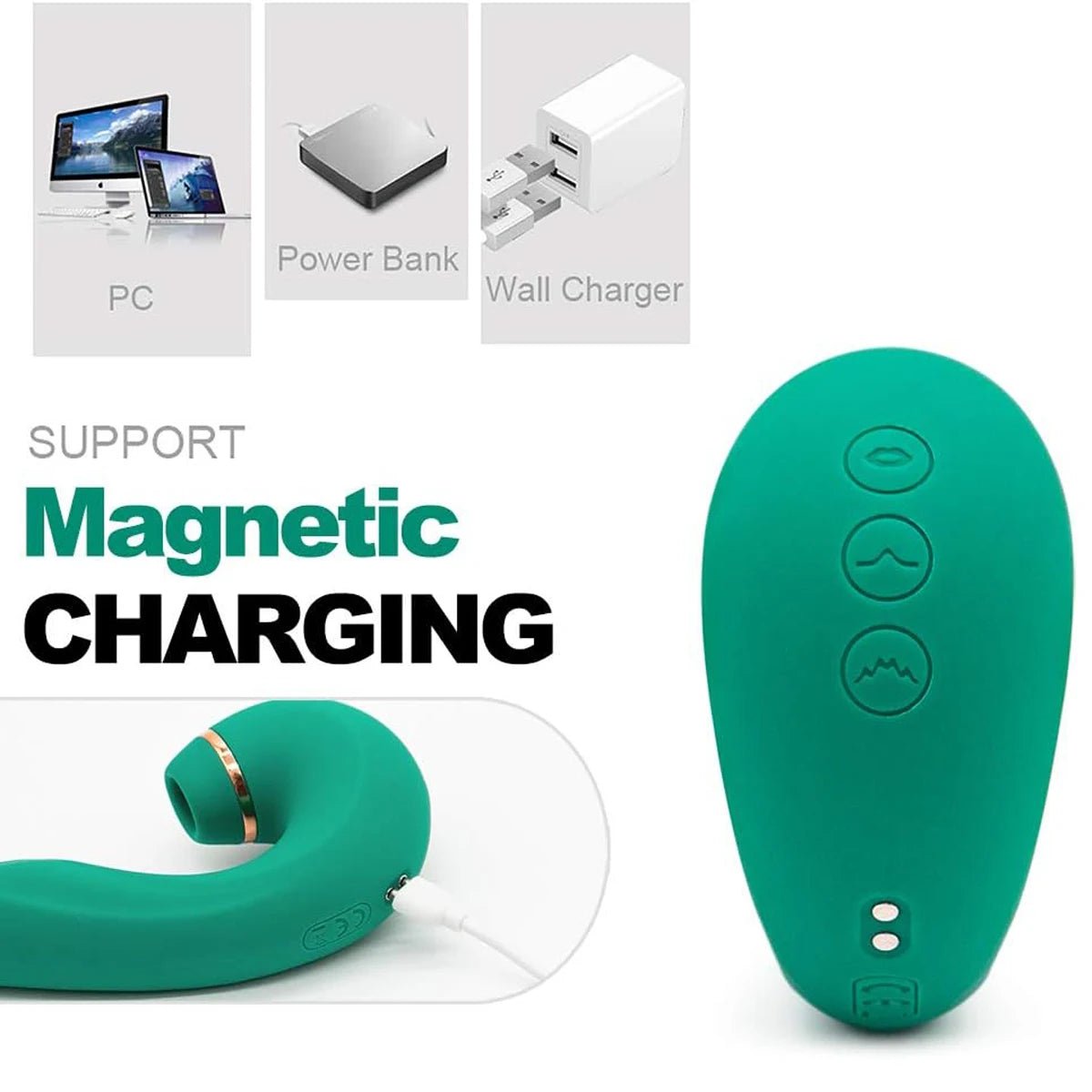 Seductiva multi-function clitoral suction vibrator with control buttons