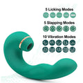 Clitoral suction toy with 10 vibration modes and soft silicone head