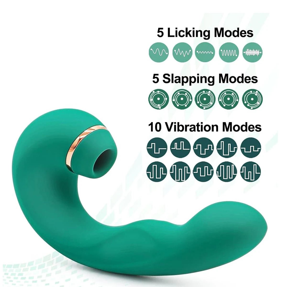 Clitoral suction toy with 10 vibration modes and soft silicone head