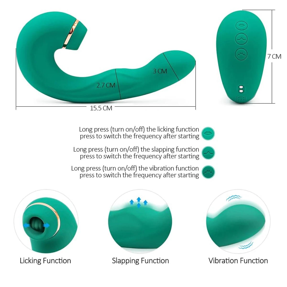 Clitoral suction and licking toy with ergonomic handheld design