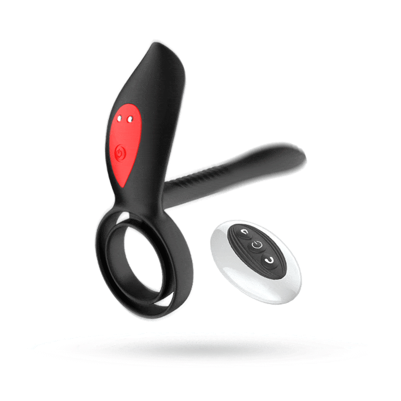 Animated GIF showing vibrating waterproof G-spot cock ring in motion