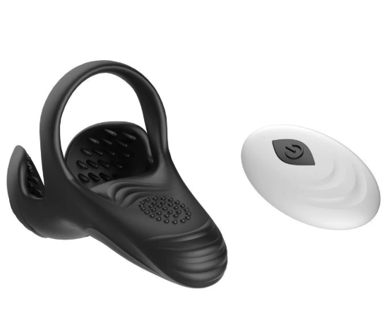 Sperm lock ring egg masturbator shown in full product view