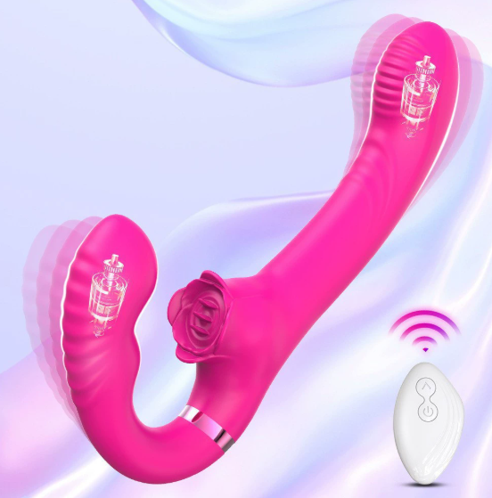 Dual-Ended Couples Vibrator - 10 Vibration Modes with Spanking Function, Remote-Controlled Double Stimulation, Body-Safe Silicone for Mutual Intimate Pleasure, Waterproof Design for Flexible Use