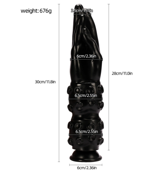 Simulated Hand suction cup anal plug