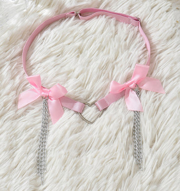 Elastic Adjustable Sweet Girl Bow Tie Band Leg Ring