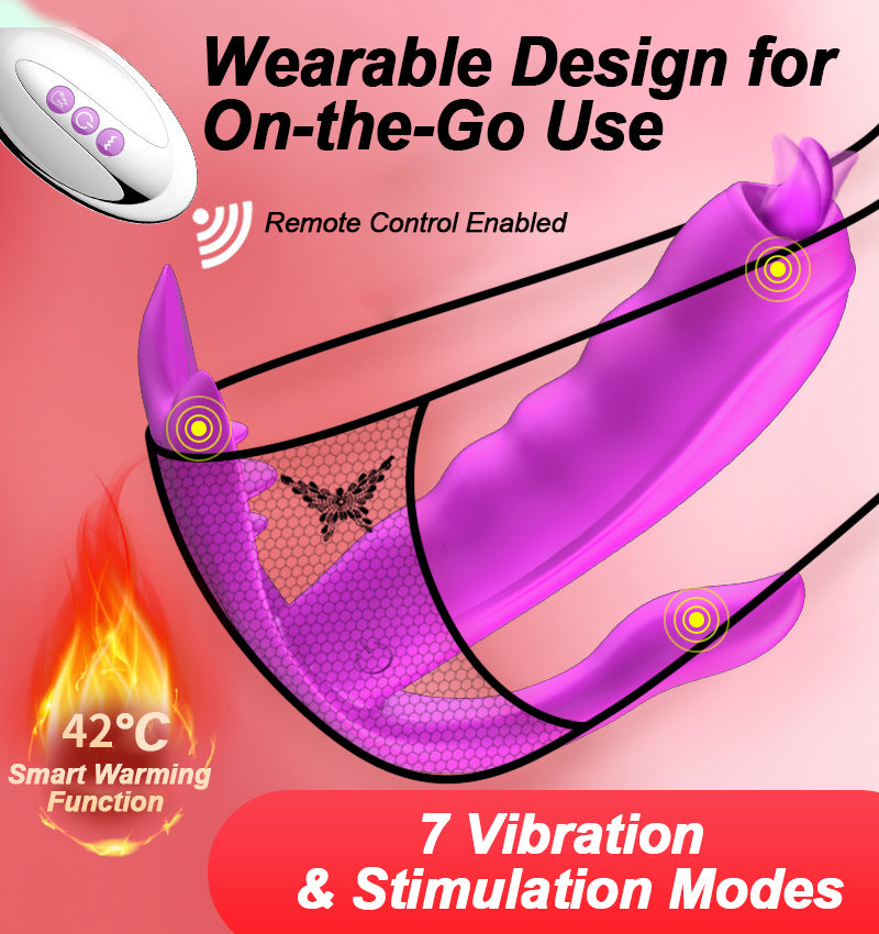 MengHu M5 Wearable Butterfly Remote-Controlled Intimate Vibrator with Multi Stimulation Modes