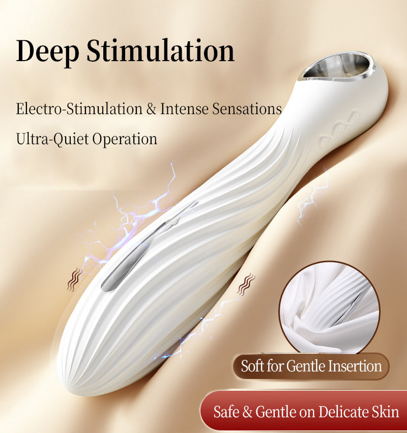 Pulse & Vibration Wand with Electro-Stimulation - Personal Massager for Women