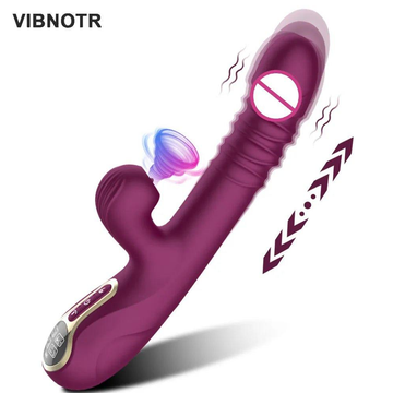 Thrusting pushing G-spot vibrator