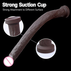 Extra-long silicone Dildos with anal plug