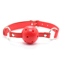 4 Colors Faux Leather Mouth Gag Adjustable Plastic Ball Adult Flirting Fetish Roleplay Game Props Couples BDSM Bondage Sex Toys - Seductiva
