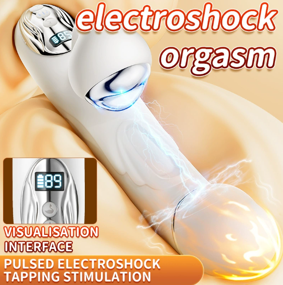 Electric shock heating vibrator displayed in full view