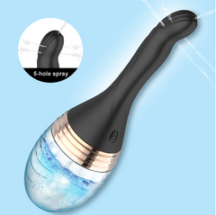 Electric water spray vibrating enema for anal