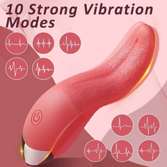 Tongue shaped vibrator