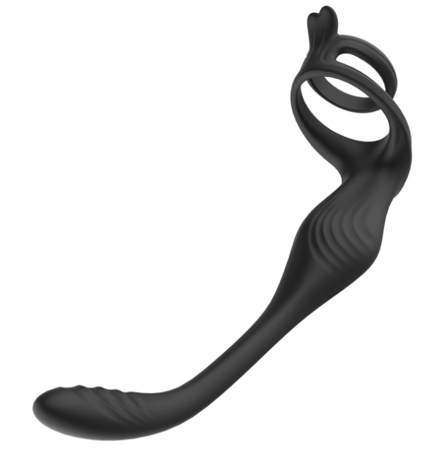 Angled view showing vibration motor and flexible rings