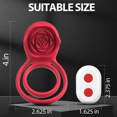 Multi Functional Double Penis Cock Rings with remote control