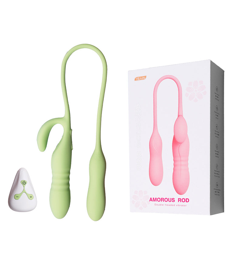 Night cherry telescopic vibrating rod teasing dual vibrator women adult toy female sex vibrator