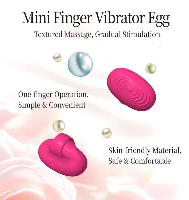 Threaded Finger Vibrator, Portable Mini Multi-Speed Powerful Vibration Masturbator