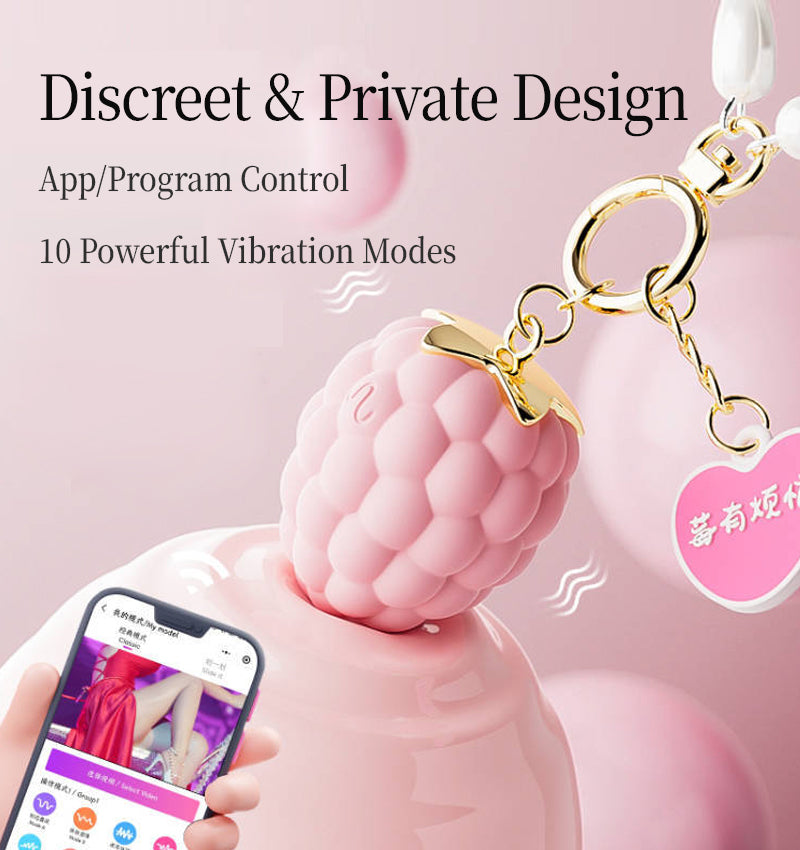 Heart Chain Vibrator with 10 Vibration Modes, Remote Control & Water-Resistant Silicone