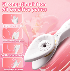 Vaccum sucking vibrator