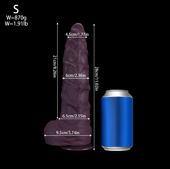 Close-up of seahorse-shaped dildo showing fine silicone surface texture