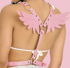 Wearing wings harness queen training bondage bondage strap