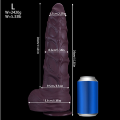 Oversized extra-thick silicone Seahorse shaped Dildo Anal Dildo