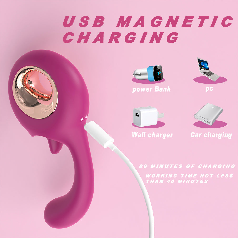 Dormitory masturbation g-spot clitoris double stimulation strong vibration vaginal tongue licking vibrator exclusively for women