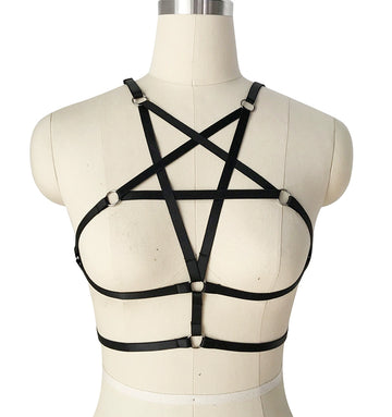 Versatile best-selling beautiful back corset hollow five-pointed star tie-on erotic underwear