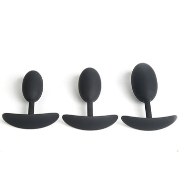 Liquid silicone soft unisex weighted butt plug wearable vibrator anal trainer