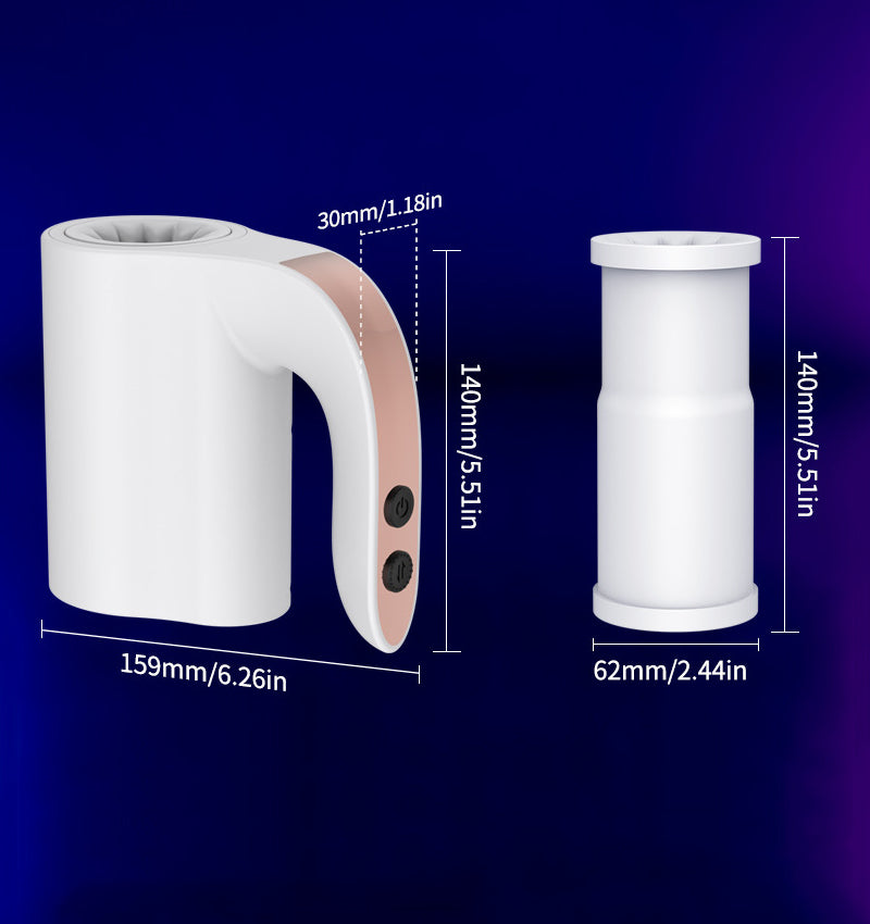 Manual push type Thrusting & Rotating Electric masturbator