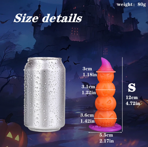 SM Halloween pumpkin-shaped luminous dildo