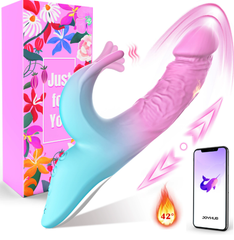 Pink and blue gradient G-spot APP dildo vibrators