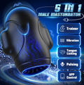 5-in-1 male masturbator aircraft cup — trainer, vibration, tongue licking, pulsing and app control (feature poster)
