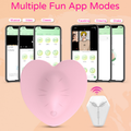 Multiple fun app modes for heart-shaped vibrator — musical/video/classic/facetime/drawing/shake control options