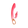 Soft Rabbit G-Spot double-ended vibrator (red) — dual stimulation rabbit vibrator with curved G-spot tip and soft bunny ears