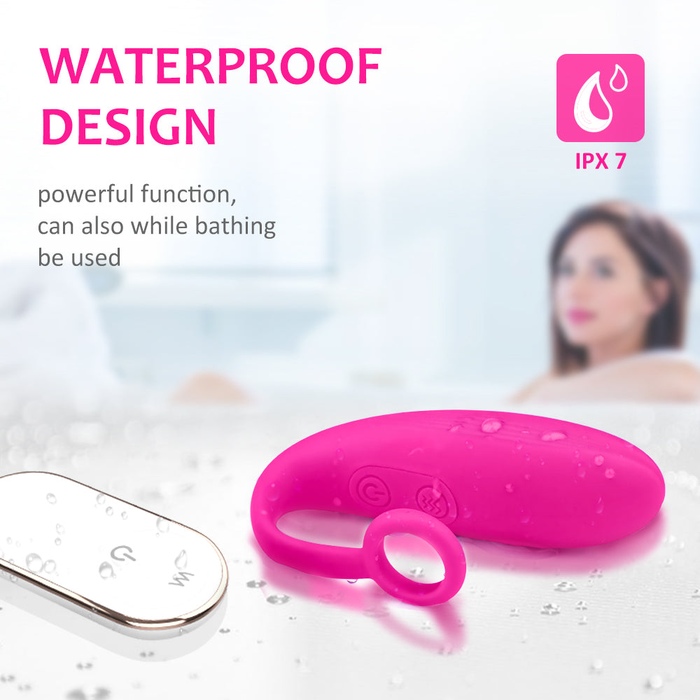 Wireless vibrator displayed upright showing flexible contours